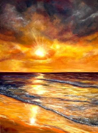 Gulf Sunset by artist Lily Tanzer